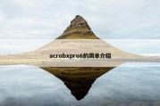 acrobxpro6的简单介绍