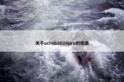关于acrob2020pro的信息