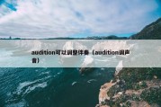 audition可以调整伴奏（audition调声音）