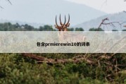 包含prmierewin10的词条