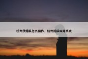 杭州代排队怎么操作，杭州排队叫号系统