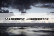 人力资源四级绩效考试？ 人力资源4级成绩查询时间？