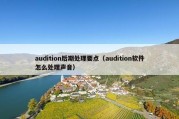 audition后期处理要点（audition软件怎么处理声音）