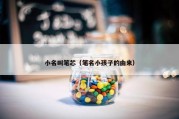小名叫笔芯（笔名小孩子的由来）