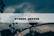 跳下来哈密瓜，哈密瓜死合集