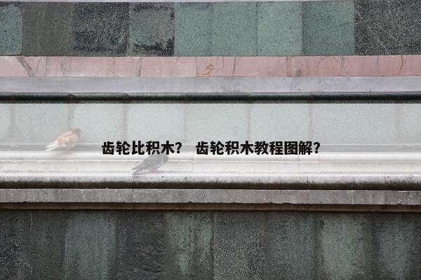 齿轮比积木? 齿轮积木教程图解? 齿轮比积木? 齿轮积木教程图解?