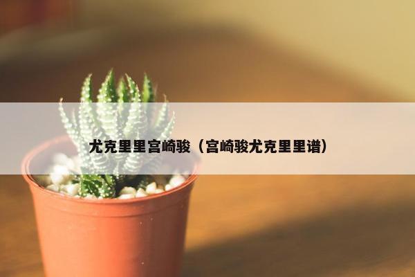 尤克里里宫崎骏（宫崎骏尤克里里谱）