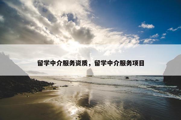 留学中介服务资质，留学中介服务项目
