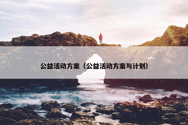 公益活动方案（公益活动方案与计划）