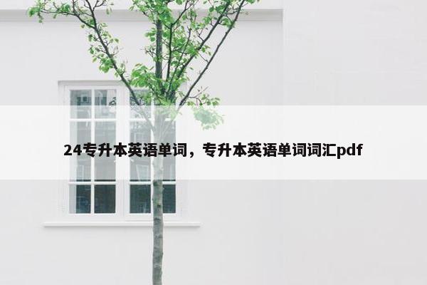 24专升本英语单词，专升本英语单词词汇pdf