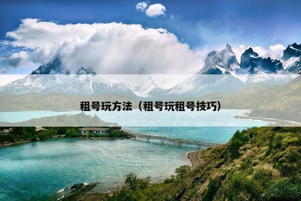 租号玩方法（租号玩租号技巧）