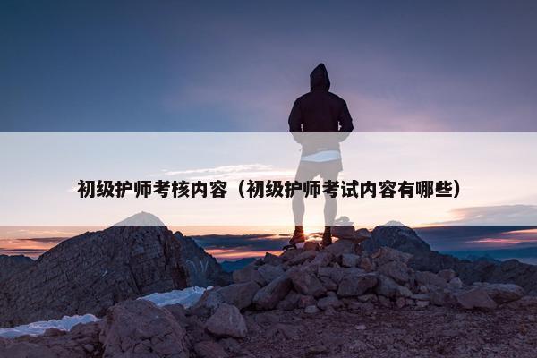 初级护师考核内容（初级护师考试内容有哪些）