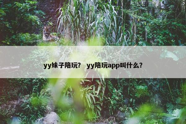 yy妹子陪玩？ yy陪玩app叫什么？