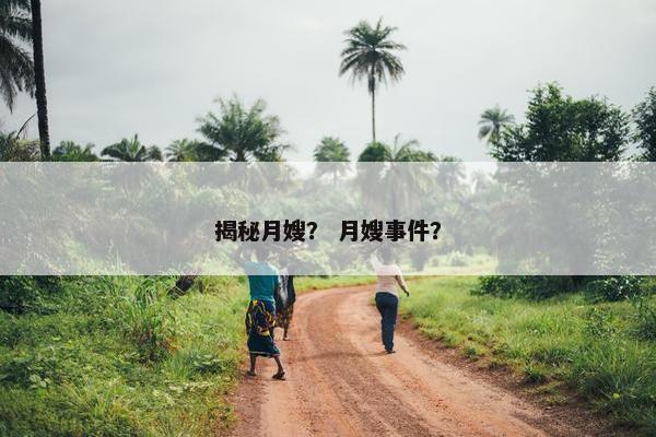 揭秘月嫂？ 月嫂事件？