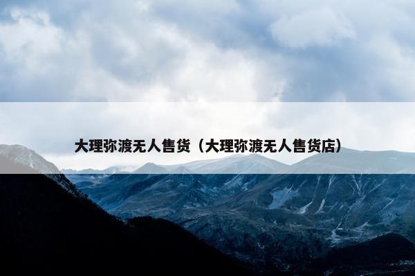大理弥渡无人售货（大理弥渡无人售货店）