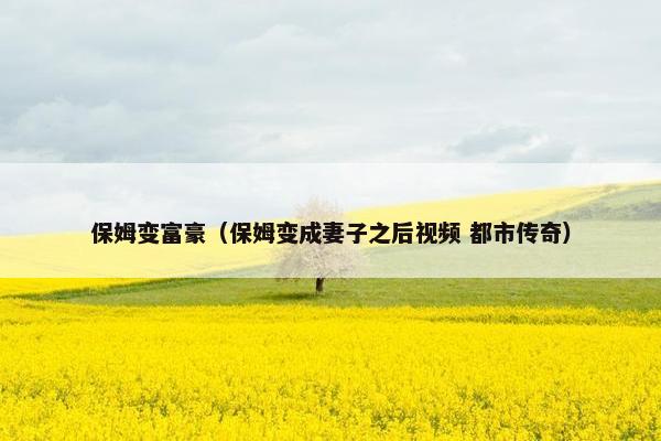保姆变富豪（保姆变成妻子之后视频 都市传奇）