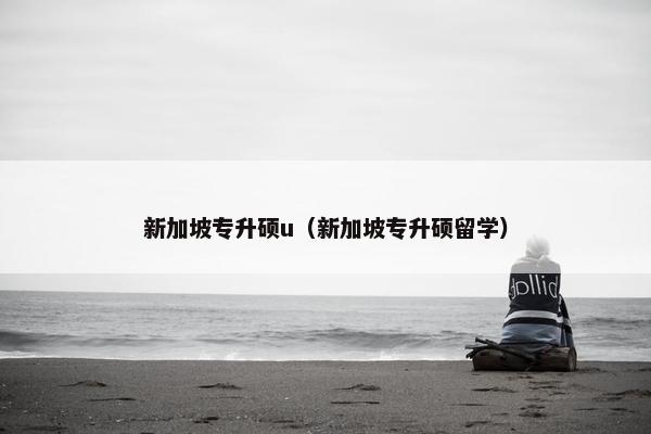 新加坡专升硕u（新加坡专升硕留学）