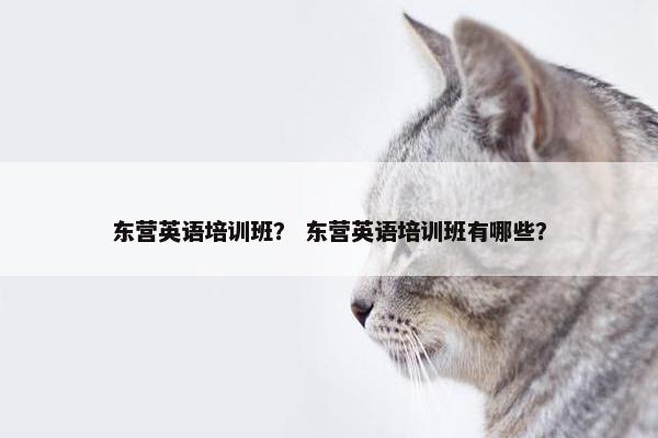 东营英语培训班？ 东营英语培训班有哪些？