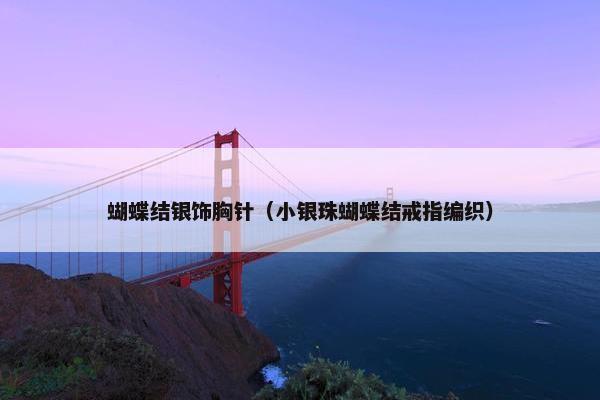 蝴蝶结银饰胸针（小银珠蝴蝶结戒指编织）