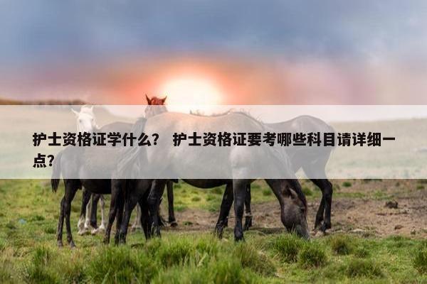 护士资格证学什么？ 护士资格证要考哪些科目请详细一点？