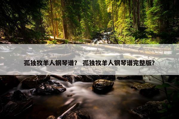 孤独牧羊人钢琴谱？ 孤独牧羊人钢琴谱完整版？