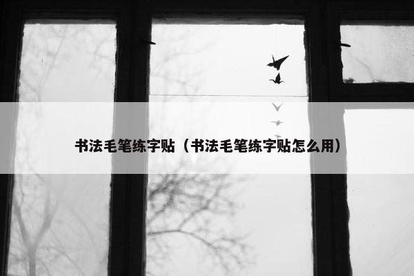 书法毛笔练字贴（书法毛笔练字贴怎么用）