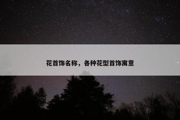花首饰名称，各种花型首饰寓意