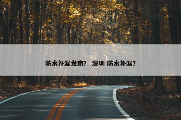 防水补漏龙岗？ 深圳 防水补漏？