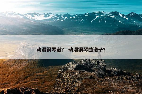 动漫钢琴谱？ 动漫钢琴曲谱子？