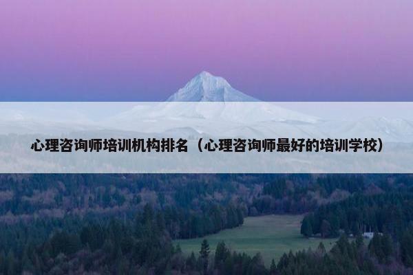 心理咨询师培训机构排名（心理咨询师最好的培训学校）