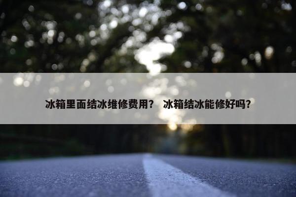 冰箱里面结冰维修费用？ 冰箱结冰能修好吗？