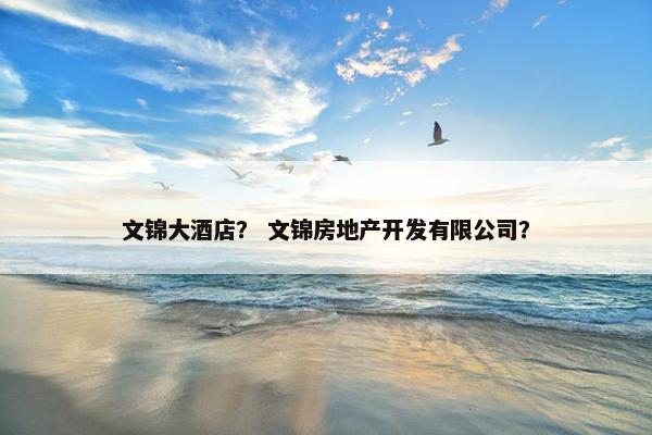 文锦大酒店？ 文锦房地产开发有限公司？