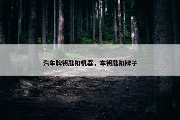汽车牌钥匙扣机器，车钥匙扣牌子