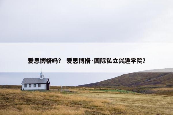 爱思博格吗？ 爱思博格·国际私立兴趣学院？