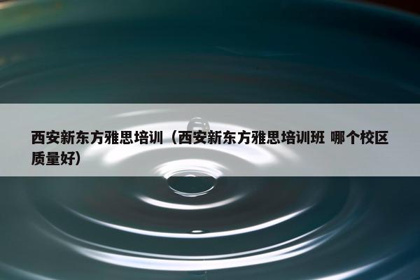 西安新东方雅思培训（西安新东方雅思培训班 哪个校区质量好）