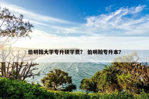 伯明翰大学专升硕学费？ 伯明翰专升本？