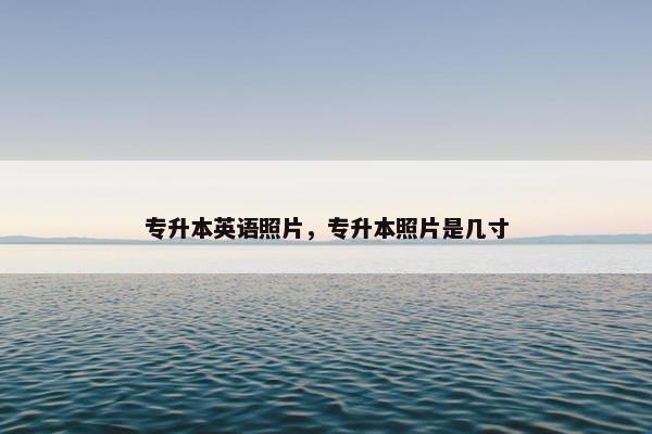 专升本英语照片，专升本照片是几寸