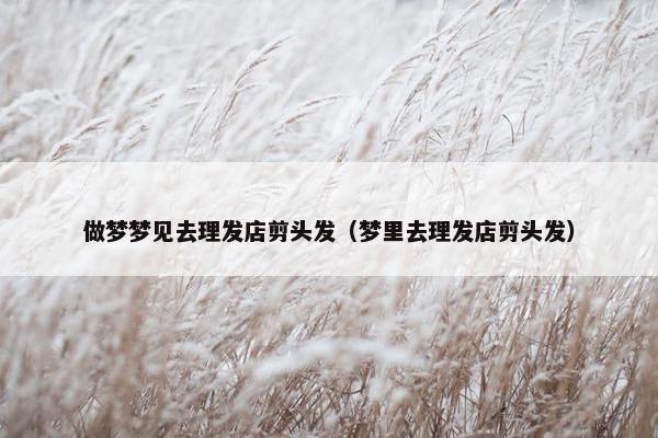做梦梦见去理发店剪头发（梦里去理发店剪头发）