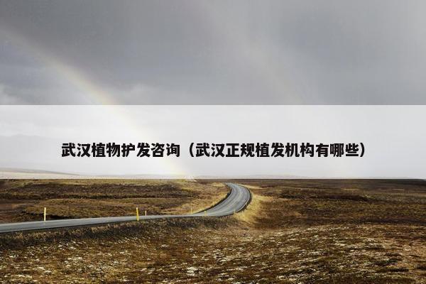 武汉植物护发咨询（武汉正规植发机构有哪些）