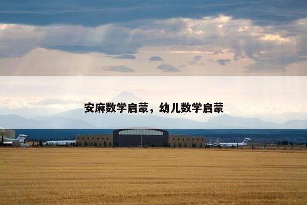 安麻数学启蒙，幼儿数学启蒙