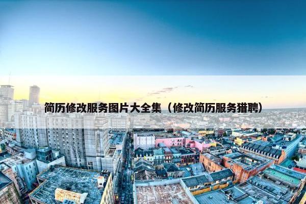 简历修改服务图片大全集（修改简历服务猎聘）