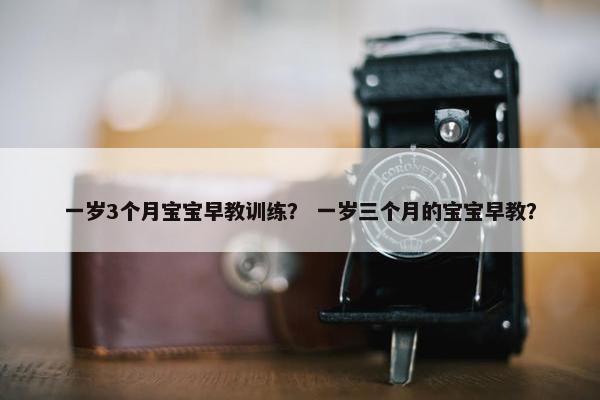 一岁3个月宝宝早教训练？ 一岁三个月的宝宝早教？