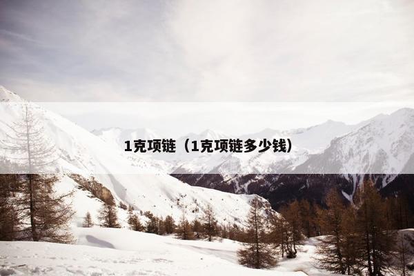 1克项链（1克项链多少钱）