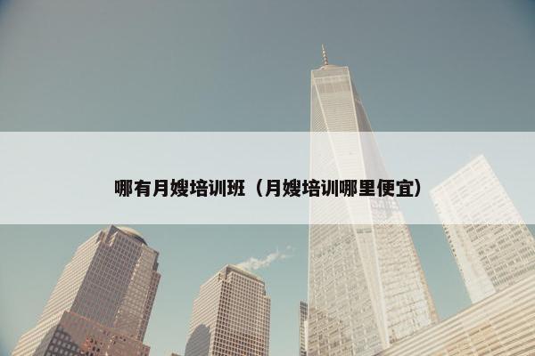 哪有月嫂培训班（月嫂培训哪里便宜）