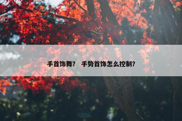 手首饰舞？ 手势首饰怎么控制？