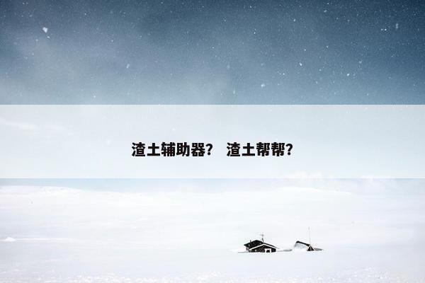 渣土辅助器？ 渣土帮帮？