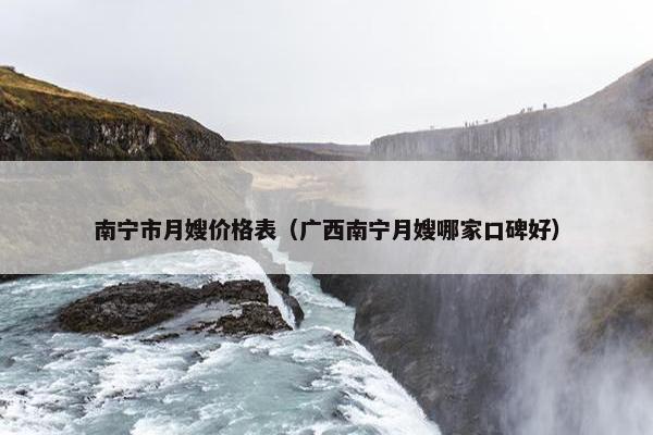南宁市月嫂价格表（广西南宁月嫂哪家口碑好）