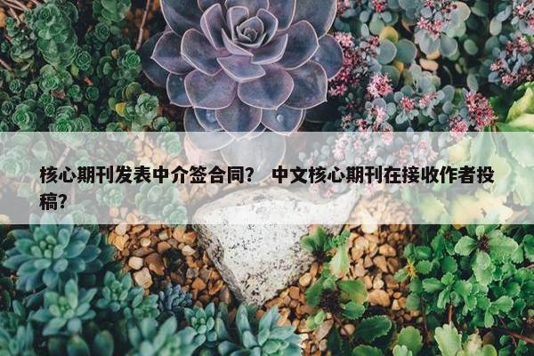 核心期刊发表中介签合同？ 中文核心期刊在接收作者投稿？