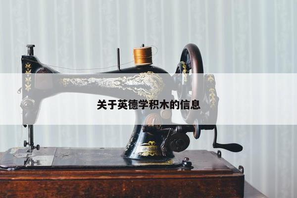 关于英德学积木的信息