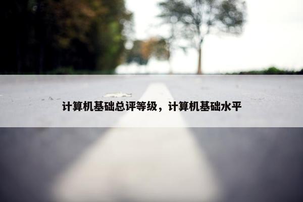 计算机基础总评等级，计算机基础水平